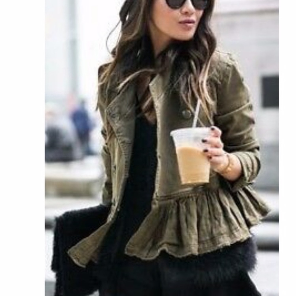 Free People Double Breasted Army Jacket